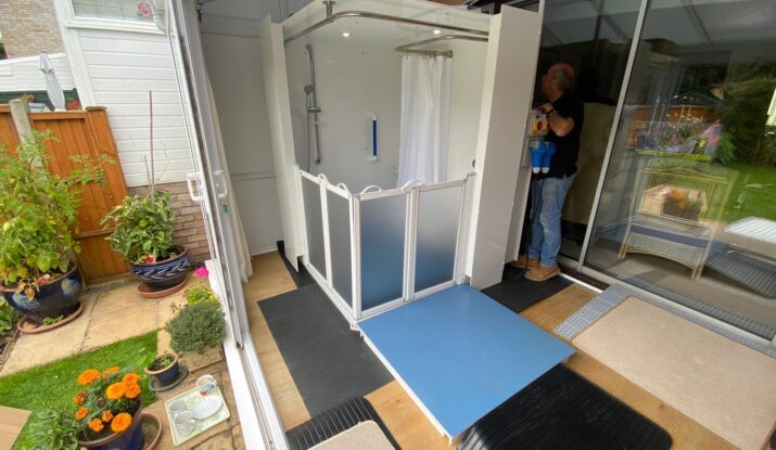 photo of Micro WashPod Wetroom in a conservatory