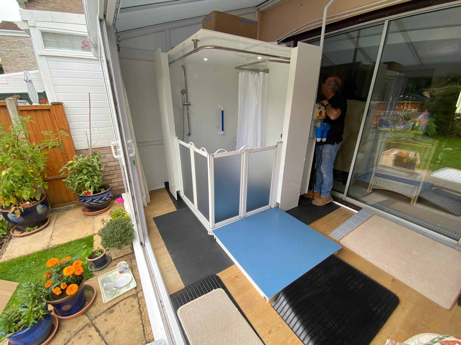 photo of Micro WashPod Wetroom in a conservatory