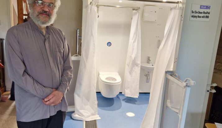 Photo of Berj Topalian with his wife's WashPod