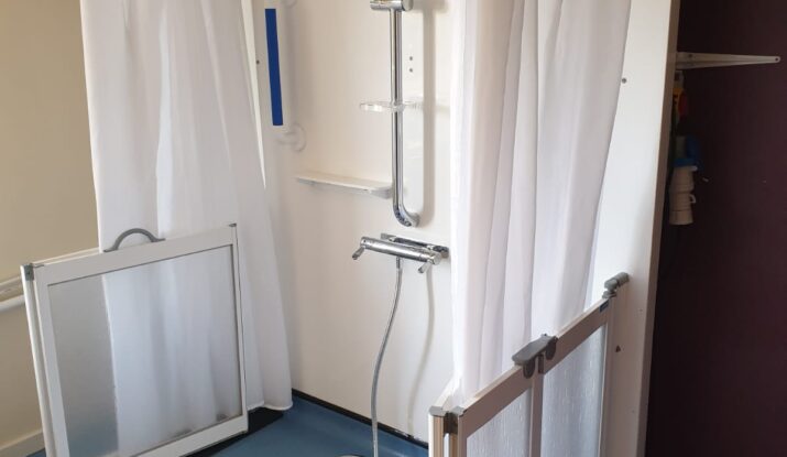 Photo of the Micro WashPod disabled temporary wetroom used for a second time in South Coast Local Authority