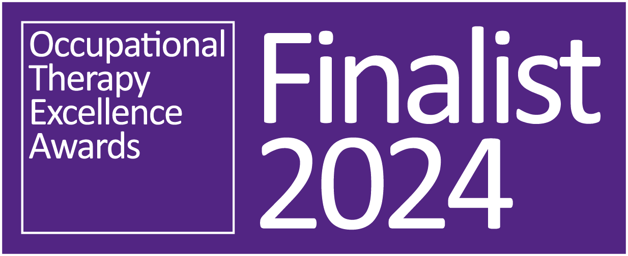 The logo for the Occupational Therapy Awards 2024 as a finalist