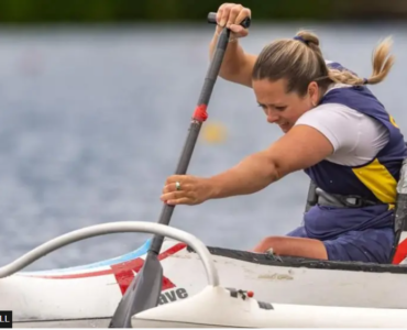 Saffron Canoeing An action photo of Saffron canoeing